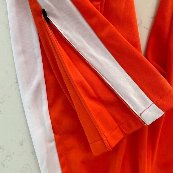 Sport Fashion Pull On Heat Gear Track Pants w Side Stripe Orange White Sz S NWT - Picture 5 of 12